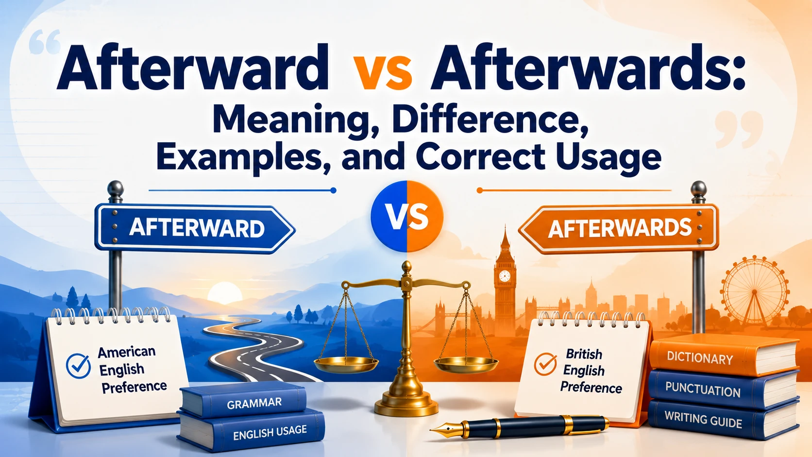 Afterward vs Afterwards: Meaning, Difference, Examples, and Correct Usage