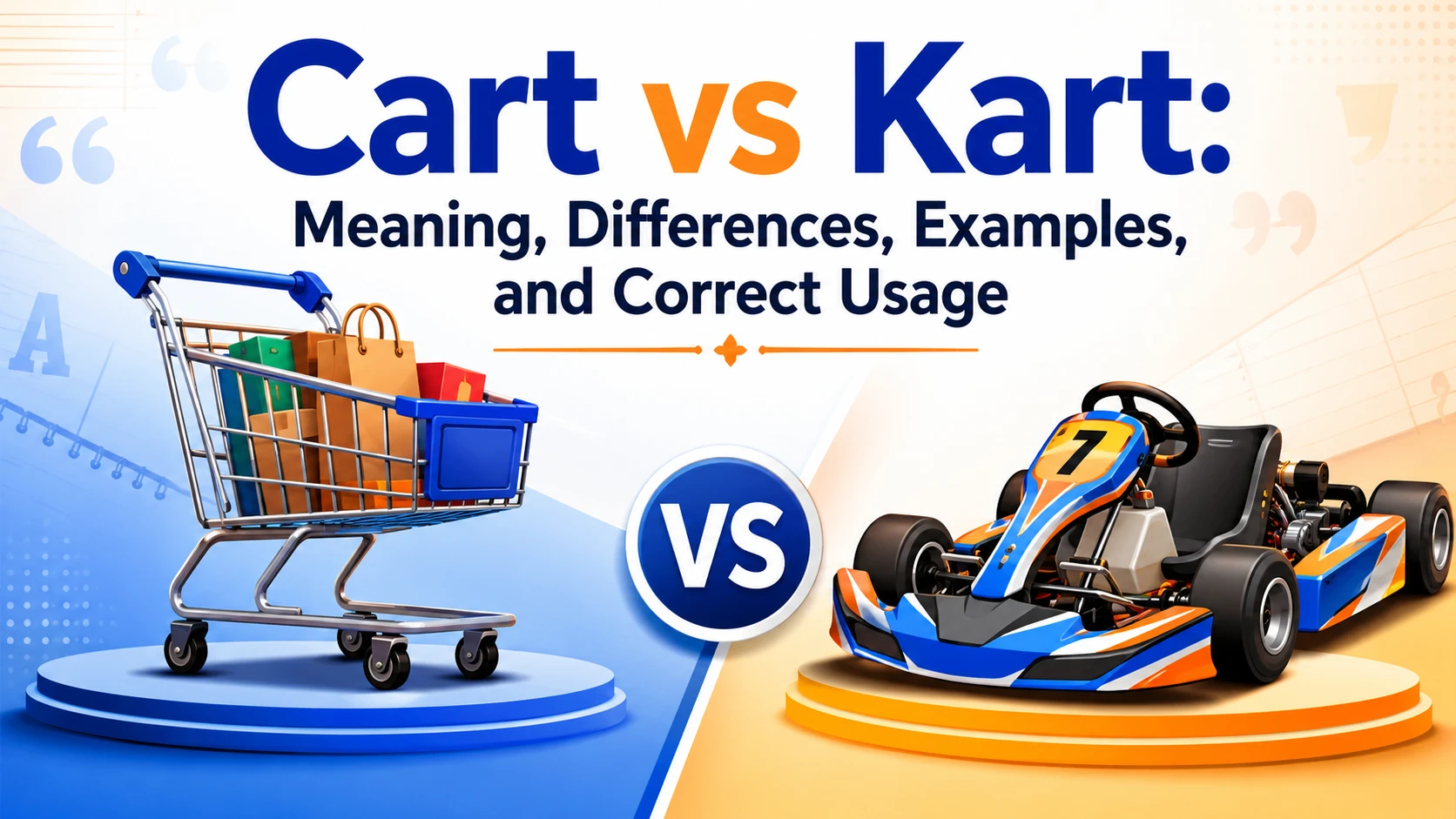Cart vs Kart: Meaning, Differences, Examples, and Correct Usage