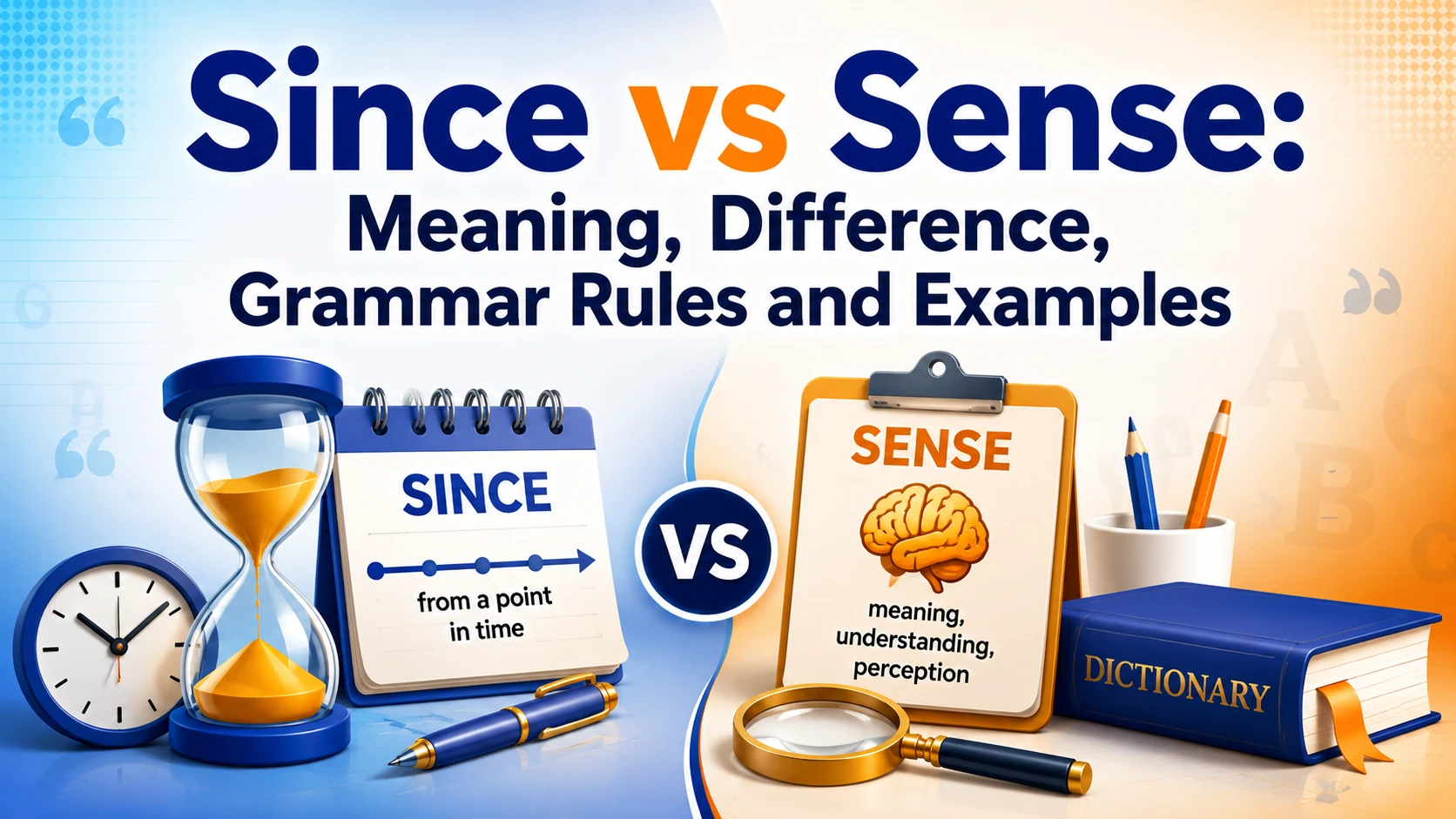 Since vs Sense: Meaning, Difference, Grammar Rules and Examples
