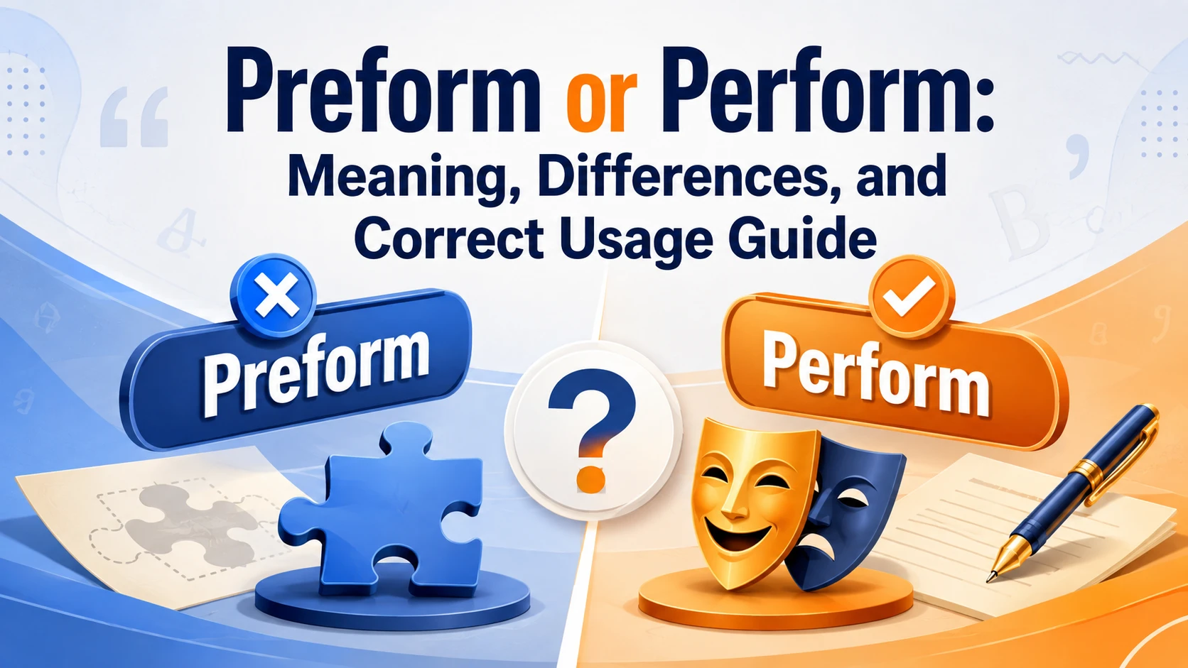 Preform or Perform: Meaning, Differences, and Correct Usage Guide