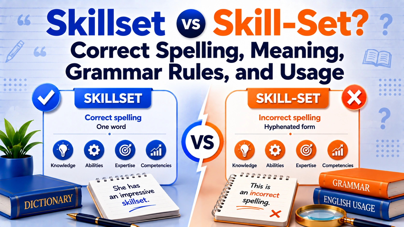 Skillset vs Skill-Set? Correct Spelling, Meaning, Grammar Rules, and Usage