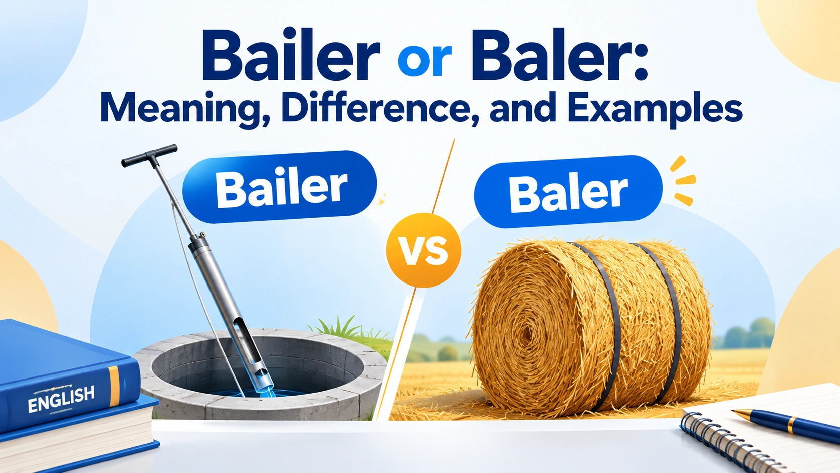 Bailer or Baler: Meaning, Difference, and Examples