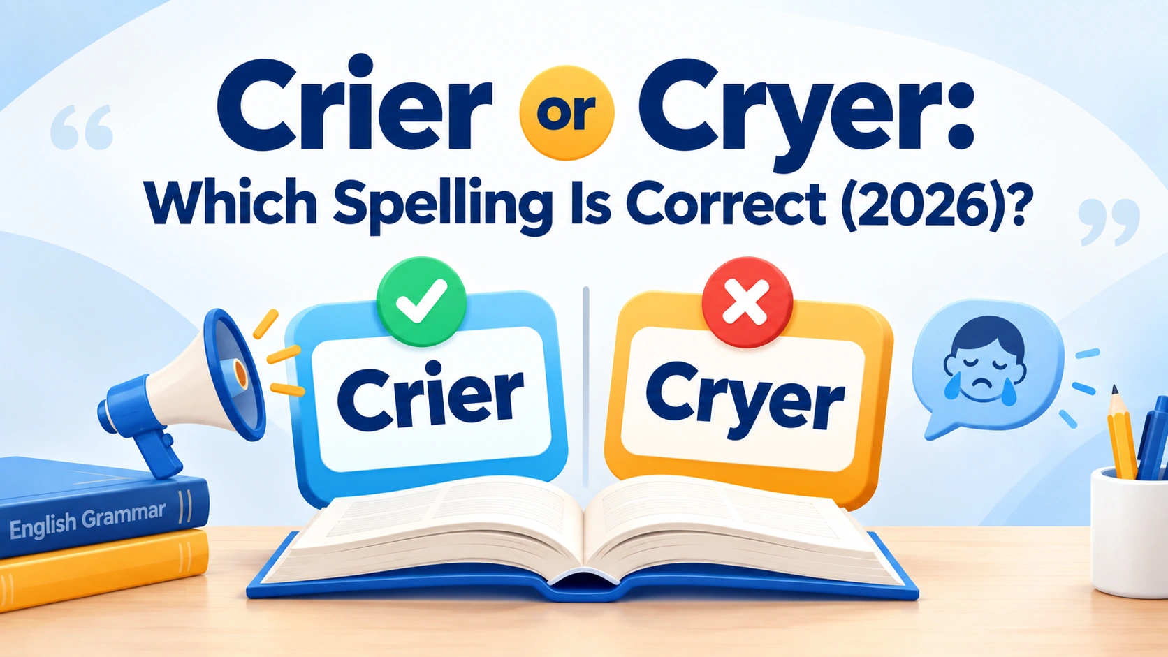Crier or Cryer: Which Spelling Is Correct (2026)?