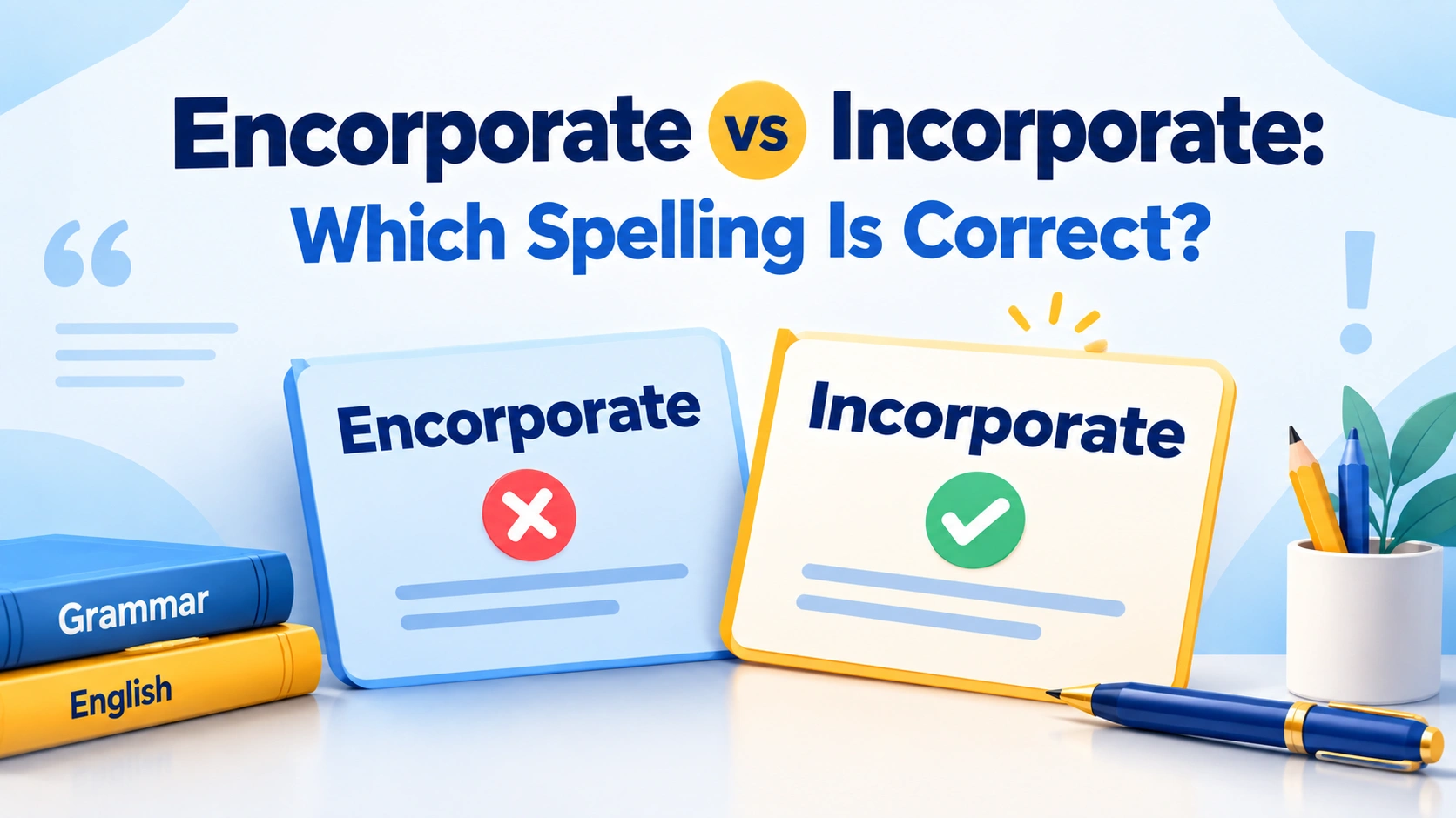 Encorporate vs Incorporate: Which Spelling Is Correct?
