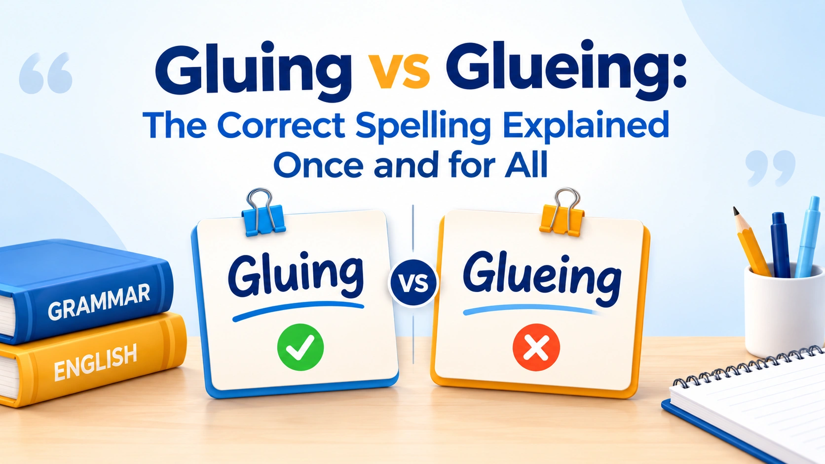 Gluing vs Glueing: The Correct Spelling Explained Once and for All