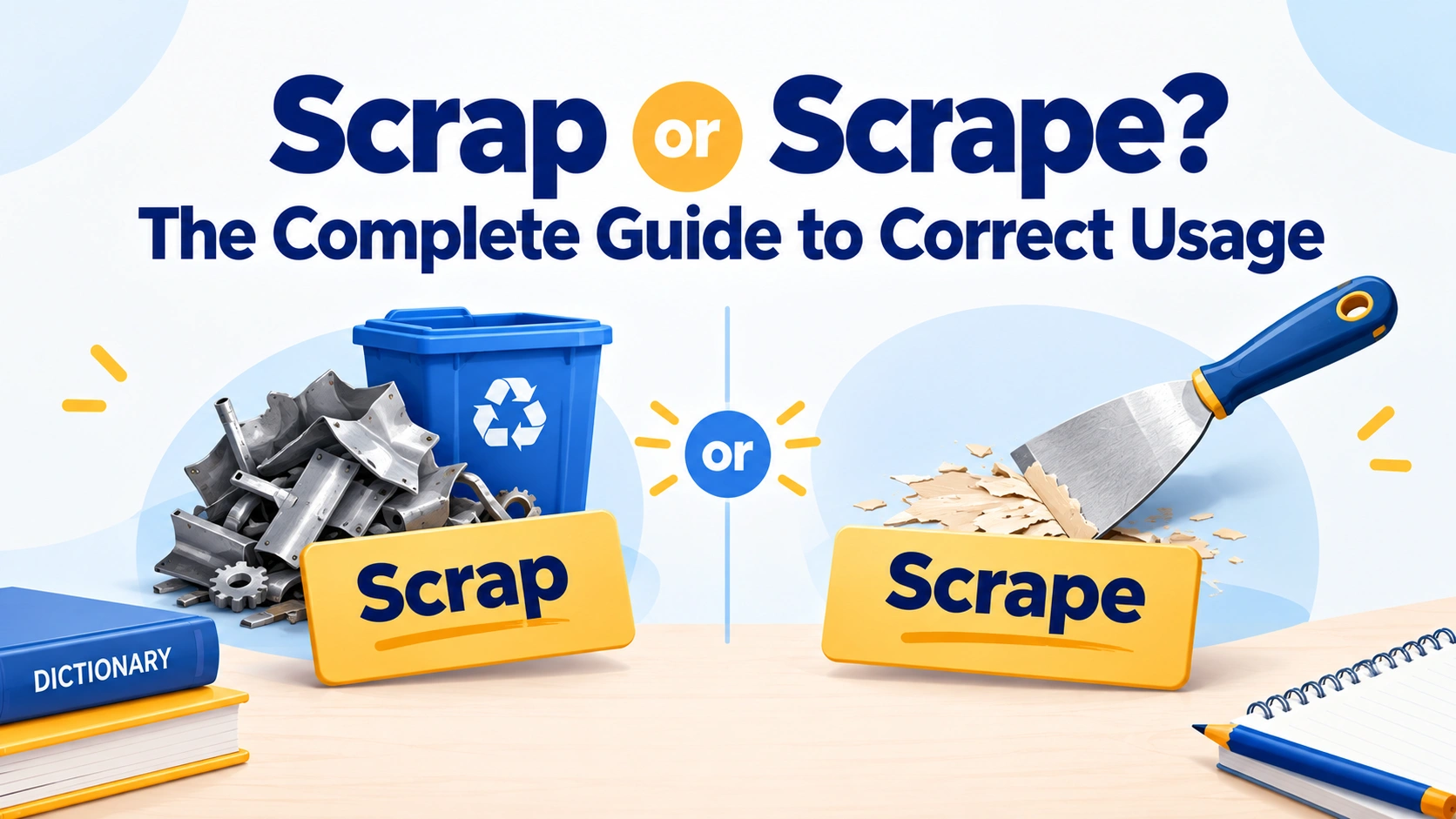 Scrap or Scrape? The Complete Guide to Correct Usage 🛠️✏️