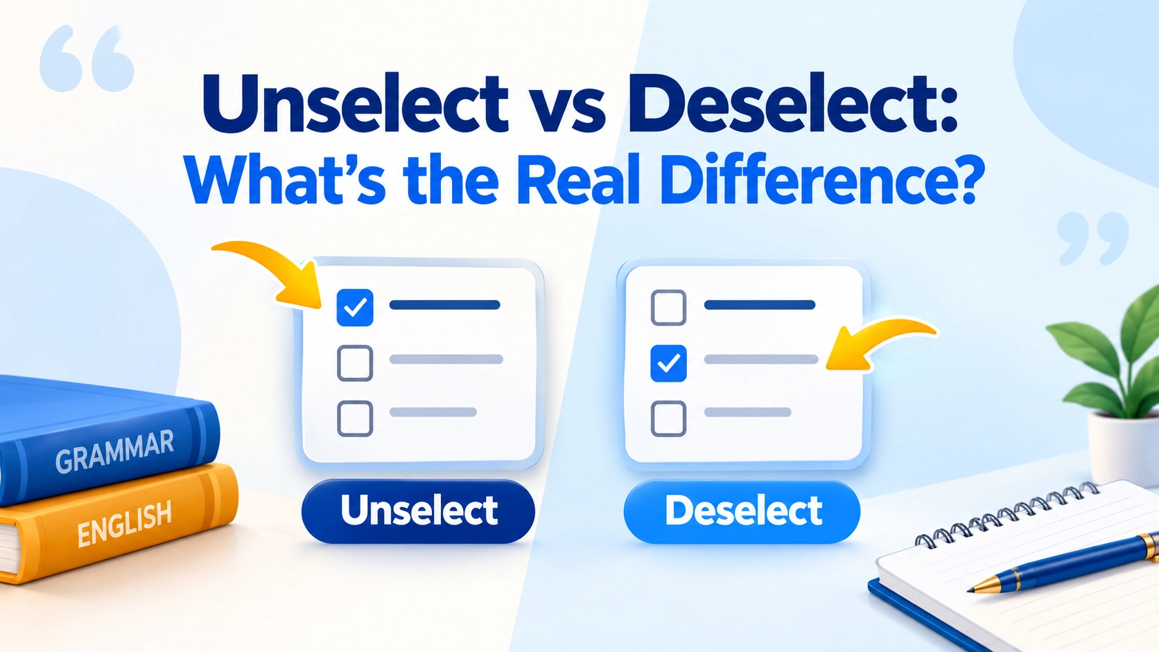 Unselect vs Deselect: What’s the Real Difference?