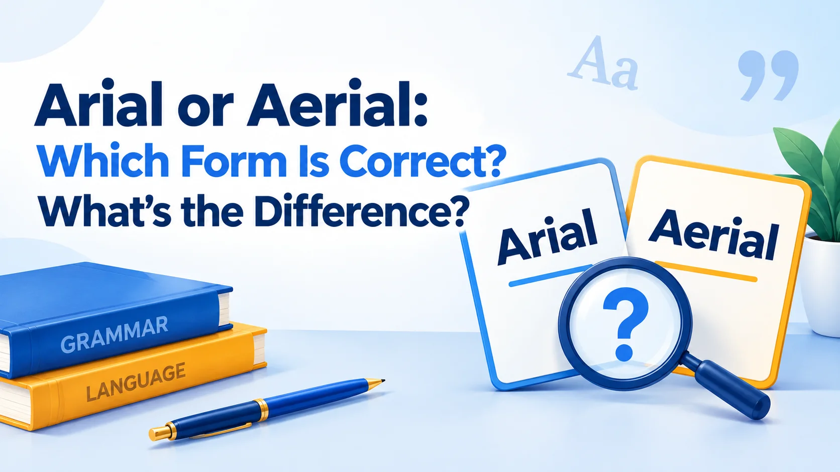 Arial or Aerial: Which Form Is Correct? What’s the Difference?