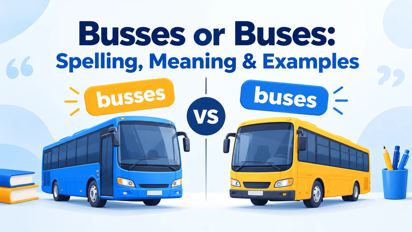 Busses or Buses: Spelling, Meaning & Examples