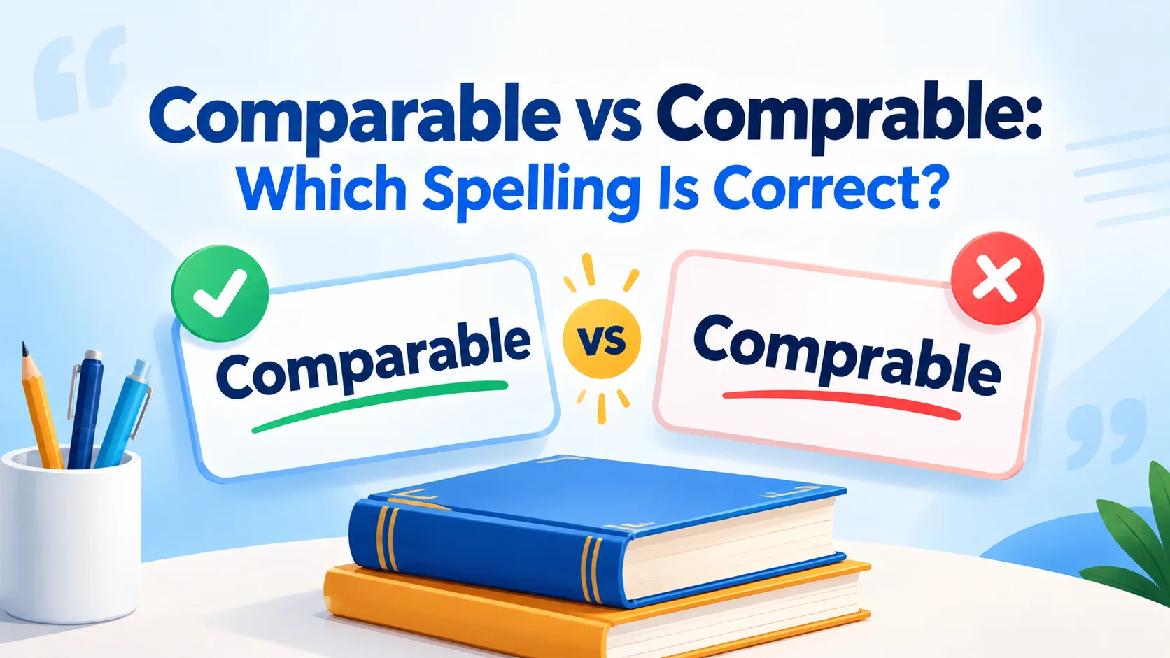 Comparable vs Comprable: Which Spelling Is Correct?