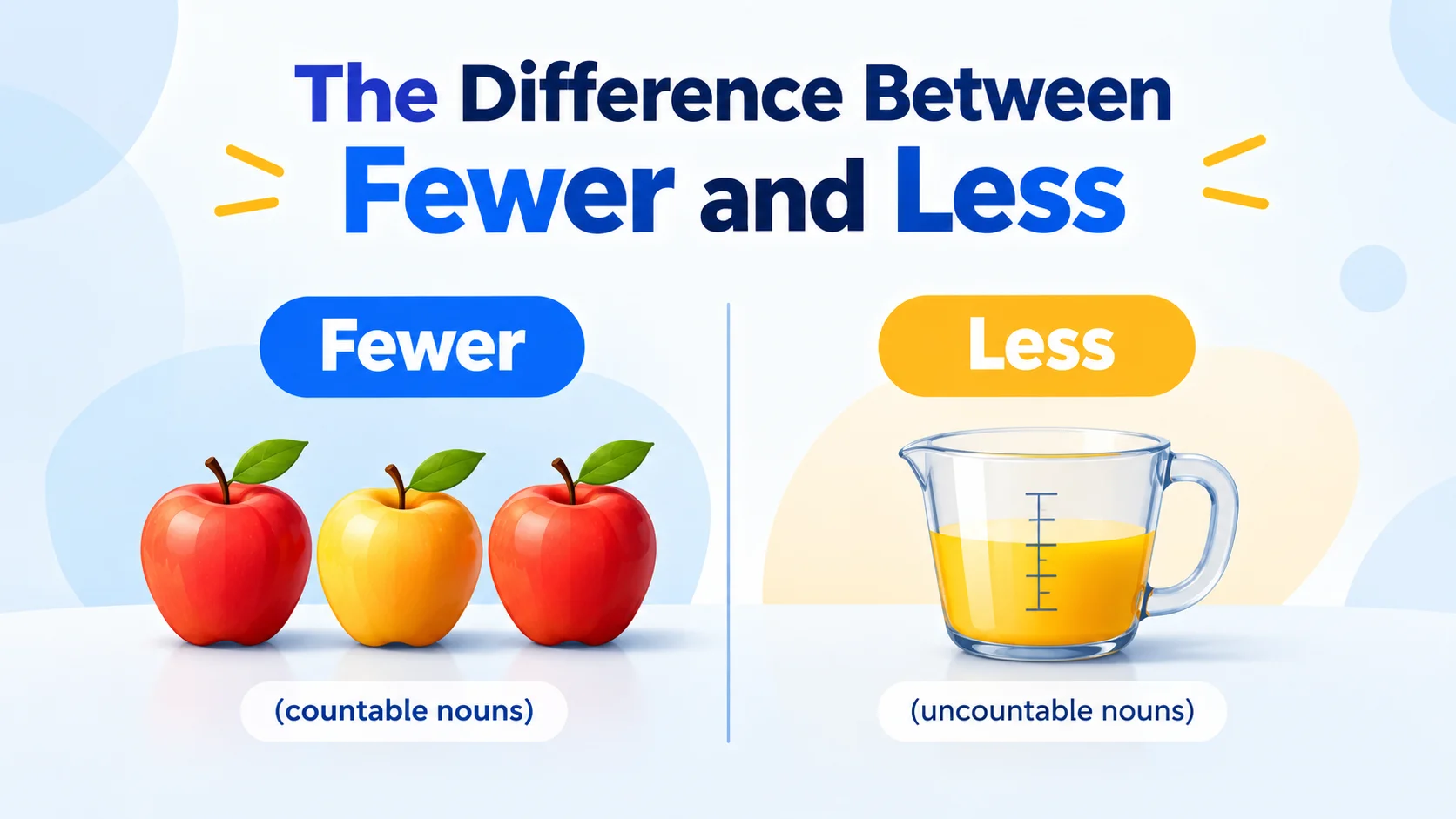 The Difference Between Fewer and Less in English