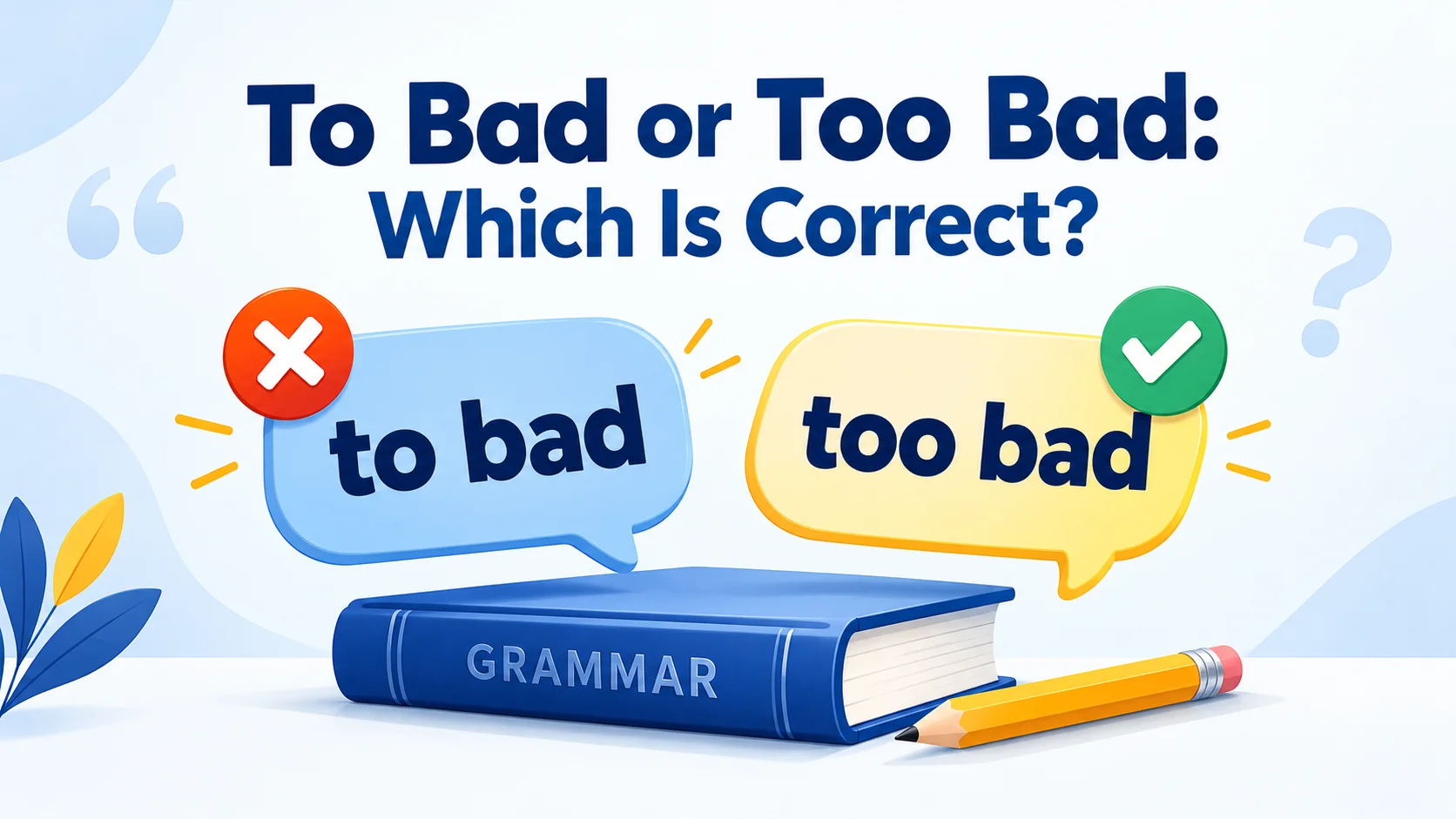 To Bad or Too Bad: Which Is Correct? Meaning, Rules, and Examples