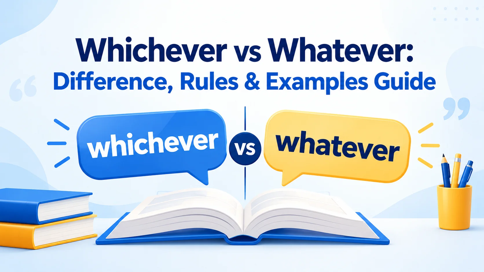Whichever vs Whatever: Difference, Rules & Examples Guide